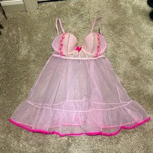 Women’s Victoria’s Secret Barbie Pink Babydoll Slip Size 34B